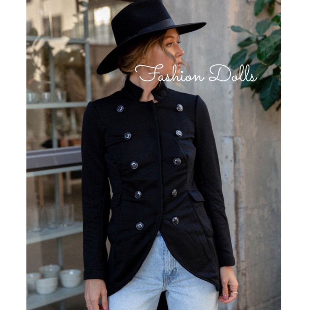 💼S & M 🦋Lucy Military Luxe Button Calvary Jacket
